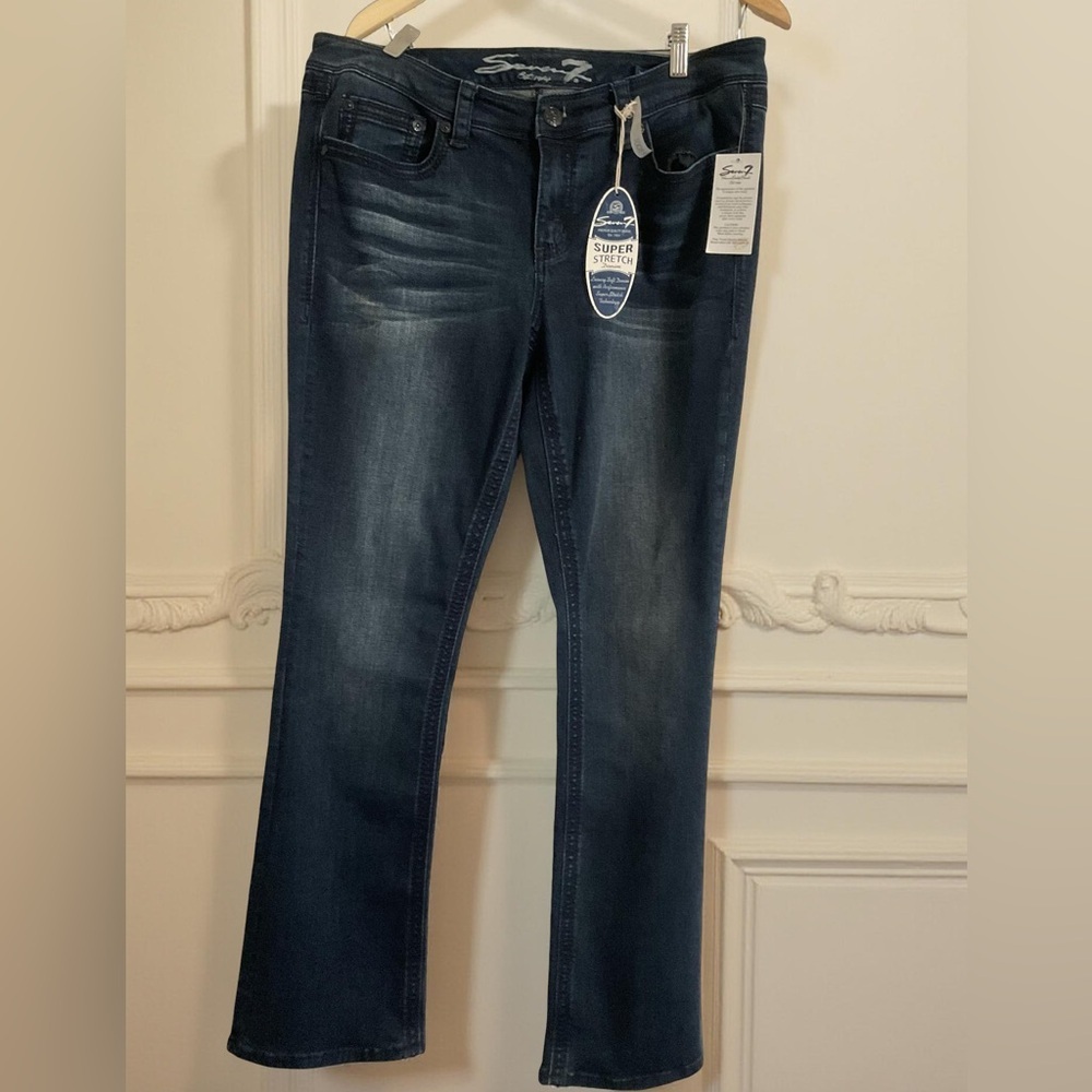 Seven for All Mankind bootcut dark wash jeans,SZ 14 stretch comfy,73%cotton